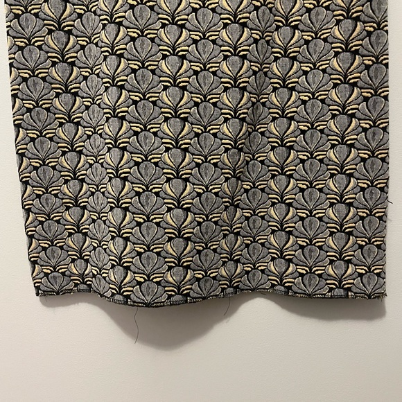 Zara • metallic asian style paisley brocade print short sleeve mini dress - Picture 12 of 16